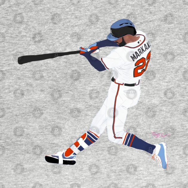 Markakis Digital Drawing by MajorLeagueArt